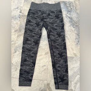 Gymshark Grey & Black Camo Seamless Leggings
